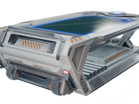 공상 과학 홀로그램 제어판 3D 모델