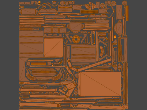공상 과학 홀로그램 제어판 3D 모델
