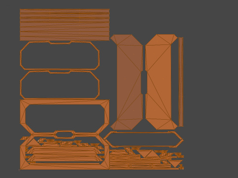 Sci-fi Door Game Glass Model 3D