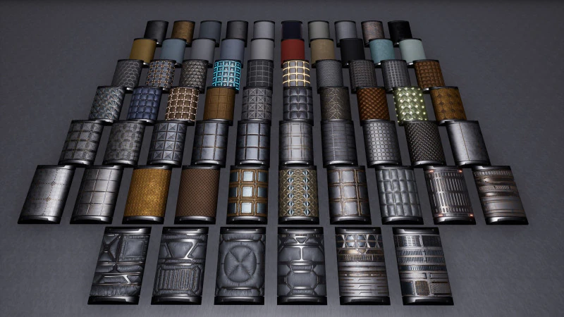 Sci-fi Space Materials Unreal Engine 3D Model .c4d .max .obj .3ds .fbx .stl .blend 