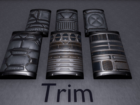 Sci-fi Space Materials Unreal Engine 3D Model