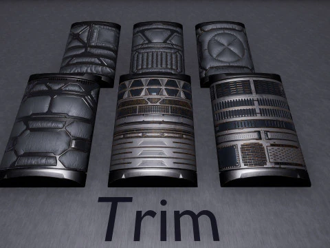 Sci-fi Space Materials Unreal Engine 3D Model