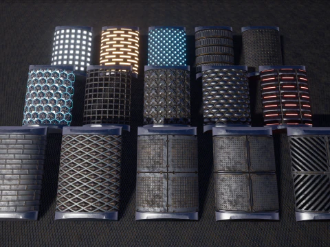 Sci-fi Space II Materials Unreal Engine 3D Model