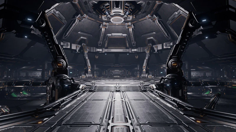Sci-Fi Industrial Base Unreal Engine 4 3D Model .c4d .max .obj .3ds .fbx .stl .blend 