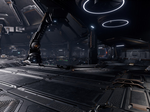 Sci-Fi Industrial Base Unreal Engine 4 3D Модель