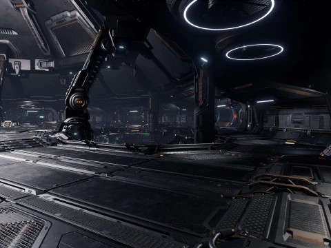 Sci-Fi Industrial Base Unreal Engine 4 3D Model
