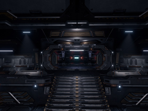 Sci-Fi Industrial Base Unreal Engine 4 3D Модель