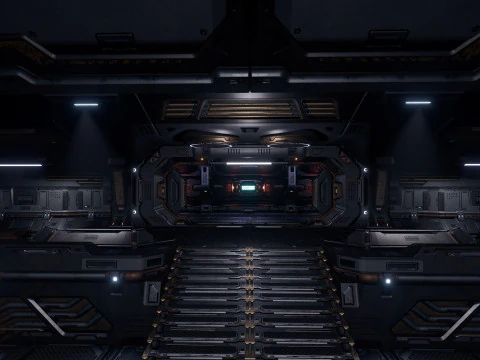 Sci-Fi Industrial Base Unreal Engine 4 3D Model