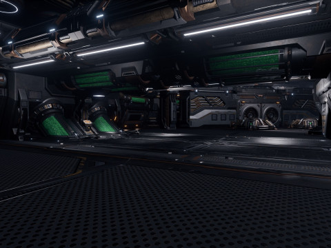 Sci-Fi Industrial Base Unreal Engine 4 3D Модель