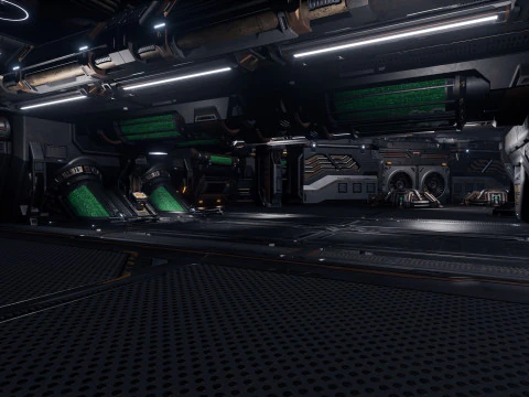 Sci-Fi Industrial Base Unreal Engine 4 3D Model