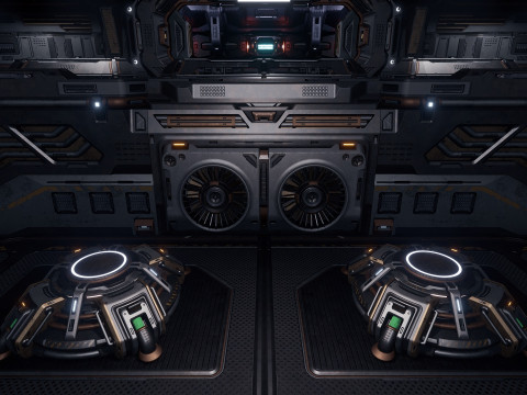 Sci-Fi Industrial Base Unreal Engine 4 3D Модель
