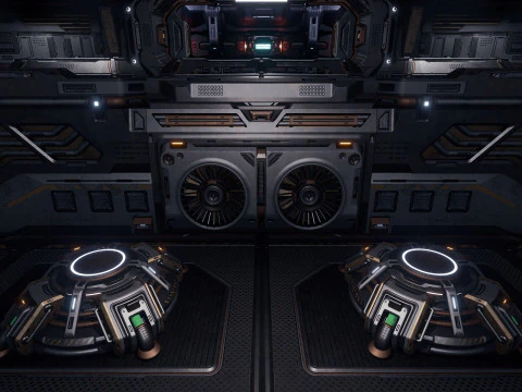 Sci-Fi Industrial Base Unreal Engine 4 3D Model