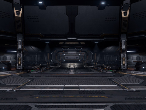Sci-Fi Industrial Base Unreal Engine 4 3D Модель