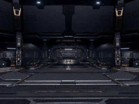 Sci-Fi Industrial Base Unreal Engine 4 3D Model