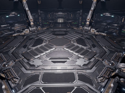 Sci-Fi Industrial Base Unreal Engine 4 3D Модель