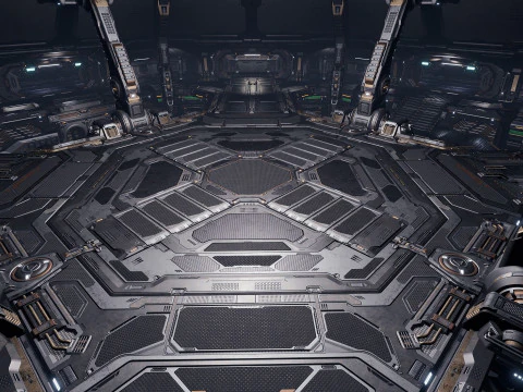 Sci-Fi Industrial Base Unreal Engine 4 3D Model