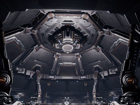 Sci-Fi Industrial Base Unreal Engine 4 3D Модель