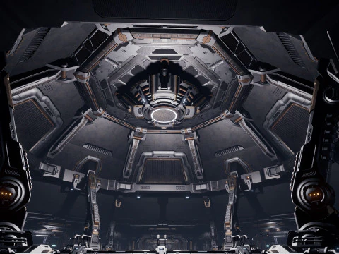 Sci-Fi Industrial Base Unreal Engine 4 3D Model