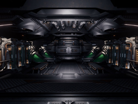 Sci-Fi Industrial Base Unreal Engine 4 3D Модель