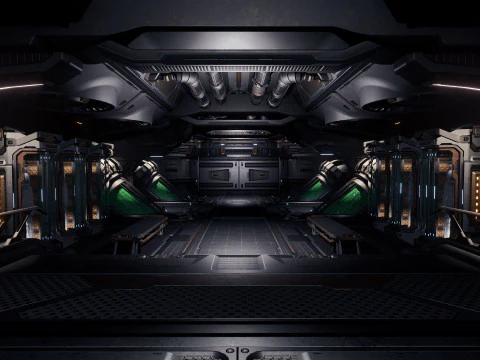 Sci-Fi Industrial Base Unreal Engine 4 3D Model