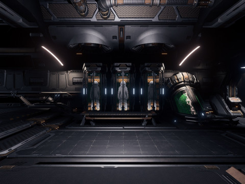 Sci-Fi Industrial Base Unreal Engine 4 3D Модель