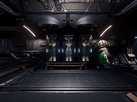 Sci-Fi Industrial Base Unreal Engine 4 3D Model