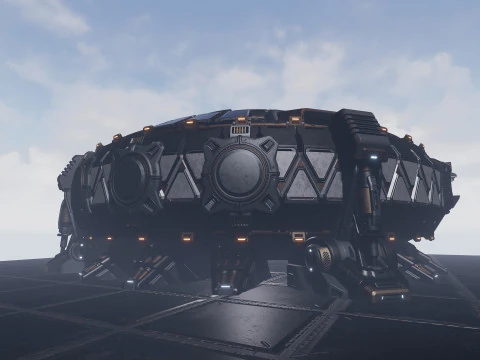 Sci-Fi Industrial Base Unreal Engine 4 3D Model