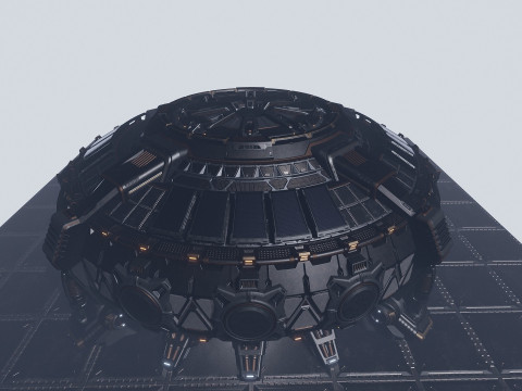 Sci-Fi Industrial Base Unreal Engine 4 3D Модель