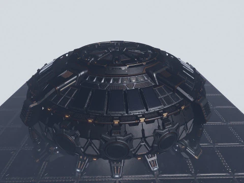 Sci-Fi Industrial Base Unreal Engine 4 3D Model