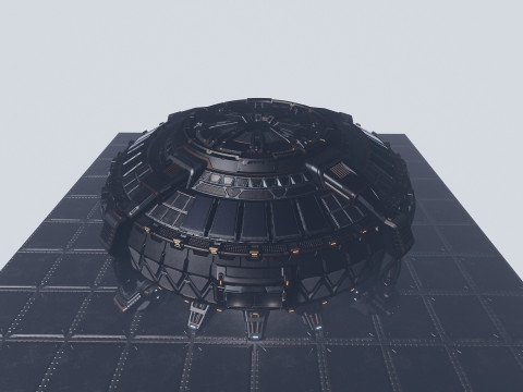 Sci-Fi Industrial Base Unreal Engine 4 3D Модель