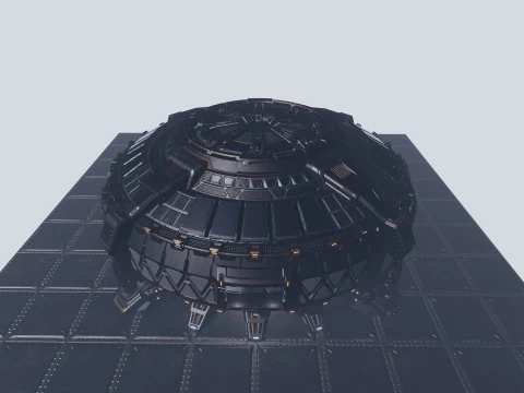 Sci-Fi Industrial Base Unreal Engine 4 3D Model