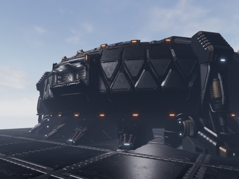 Sci-Fi Industrial Base Unreal Engine 4 3D Модель