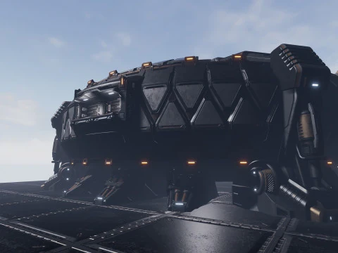 Sci-Fi Industrial Base Unreal Engine 4 3D Model