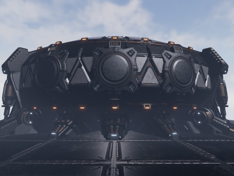 Sci-Fi Industrial Base Unreal Engine 4 3D Модель