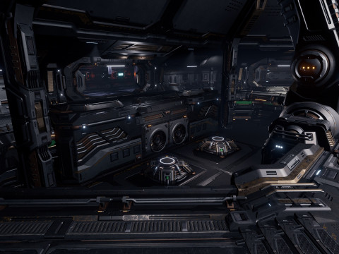 Sci-Fi Industrial Base Unreal Engine 4 3D Модель