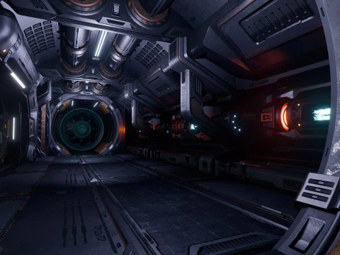 Sci-Fi Industrial Base Unreal Engine 4 3D Model