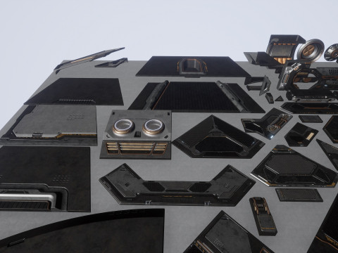 Sci-Fi Industrial Base Unreal Engine 4 3D Модель