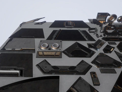 Sci-Fi Industrial Base Unreal Engine 4 3D Model