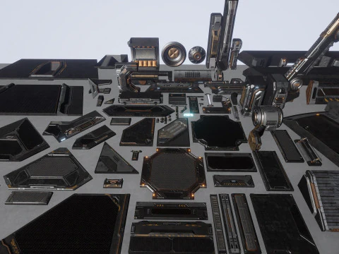Sci-Fi Industrial Base Unreal Engine 4 3D Model