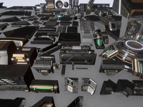 Sci-Fi Industrial Base Unreal Engine 4 3D Model