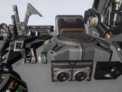 Sci-Fi Industrial Base Unreal Engine 4 3D Модель
