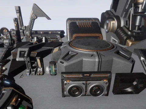 Sci-Fi Industrial Base Unreal Engine 4 3D Model