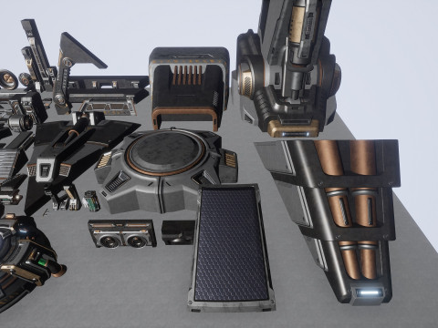 Sci-Fi Industrial Base Unreal Engine 4 3D Модель