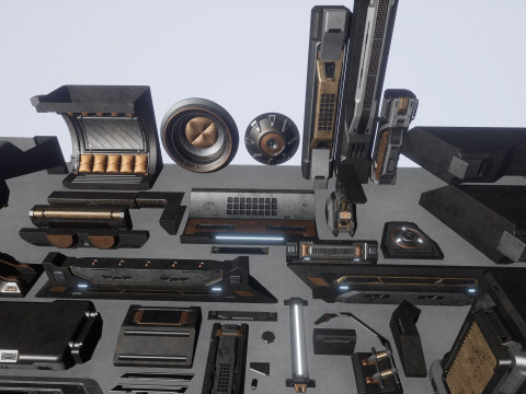 Sci-Fi Industrial Base Unreal Engine 4 3D Модель