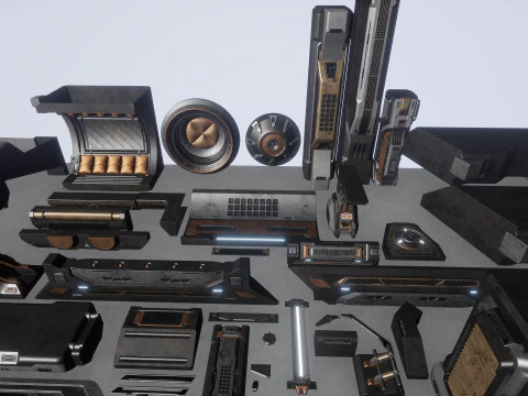 Sci-Fi Industrial Base Unreal Engine 4 3D Model