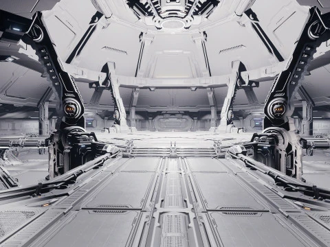 Sci-Fi Industrial Base Unreal Engine 4 3D Model