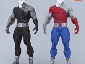 The faceless bionic warrior soldier Modello 3D