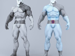 The faceless bionic warrior soldier Model 3D