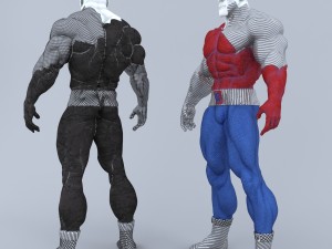 The faceless bionic warrior soldier Model 3D