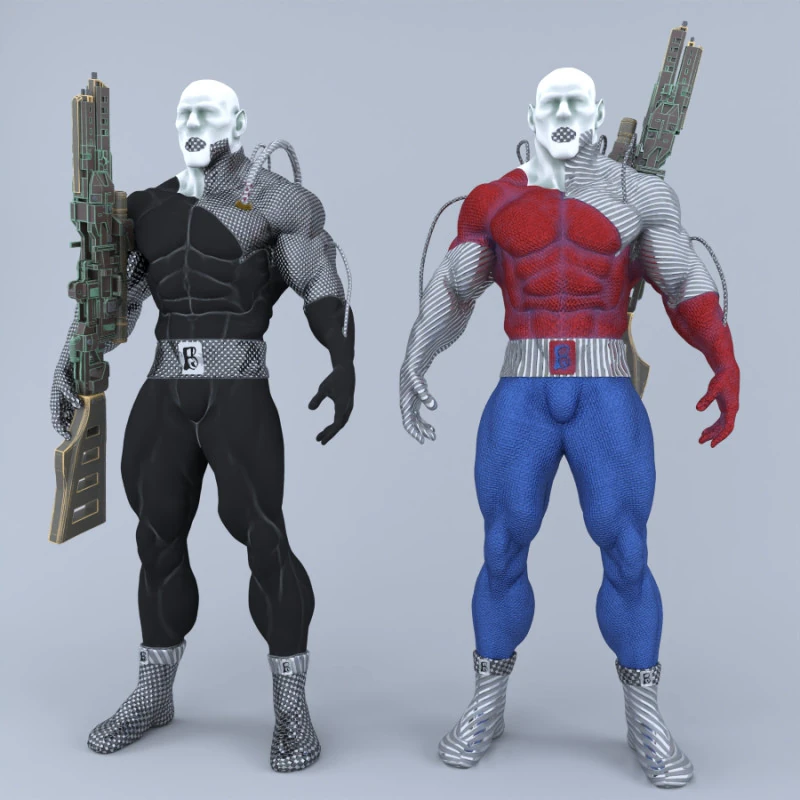 The faceless bionic warrior soldier 3dsmax 2021 Corona Render-14 and 3dsmax 2013 corona 3D Model .c4d .max .obj .3ds .fbx .stl .blend 